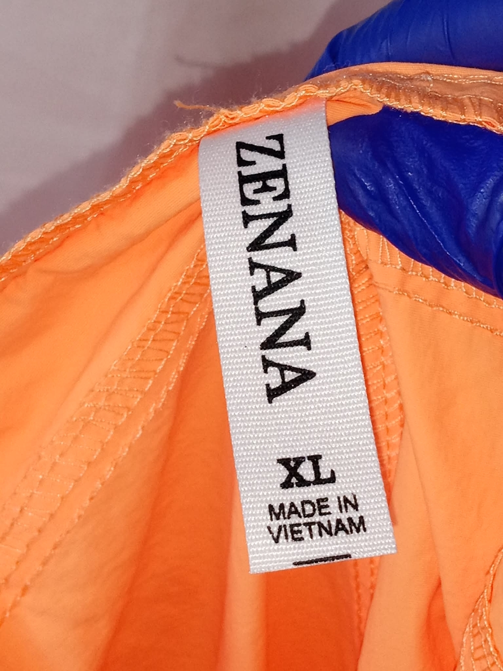 NWOT Zenana Outfitters High-Waist Jogger Pants Orange Windbreaker Retro 80s 90s - Picture 5 of 7